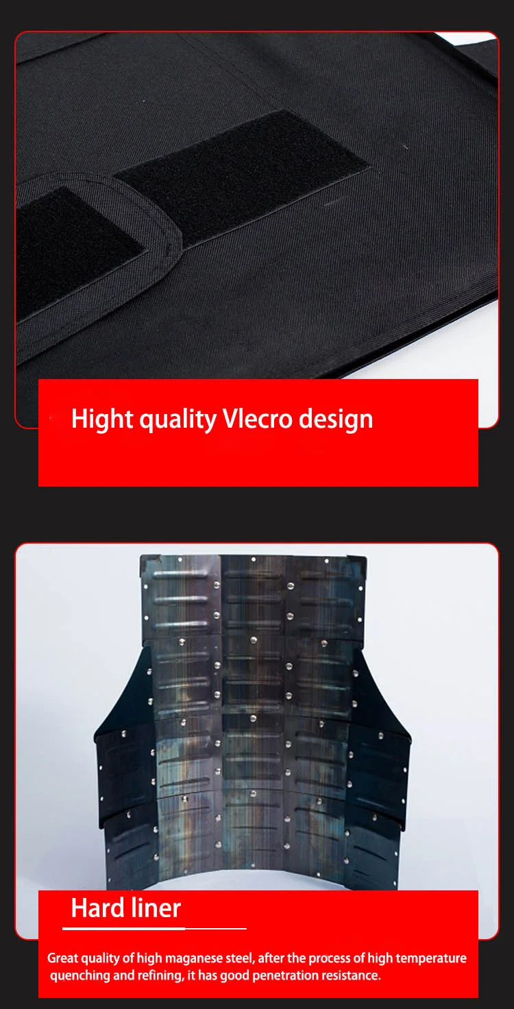 Concealed Hard Stab Proof Steel Anti Knife Stab Front & Back Armor Inside Protective Security Stab-resistance Tactical vest