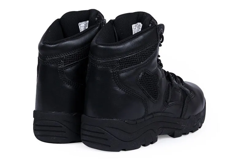 High Quality Men Genuine Leather Desert Tactical Safety Russian Shoes Combat Boots Brown