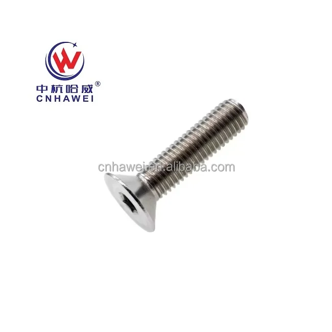 Hexagon bolt  304 stainless steel flat head hexagon socket screw countersunk head sock screw  DIN7991