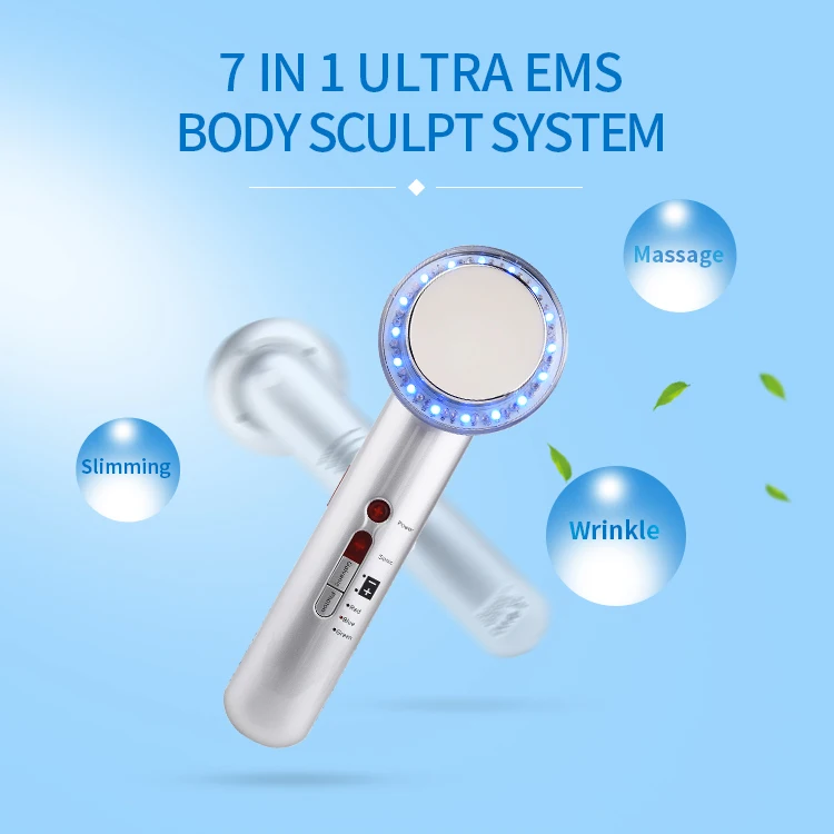 Vkk 2021 7 IN 1 Weight Loss Microcurrent Slimming Machine Led Light Therapy Beauty Device