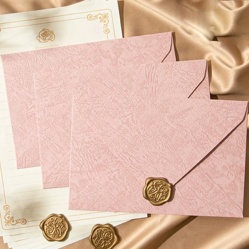 Custom Printing Textured paper Thank You Note Cards letter and envelop set