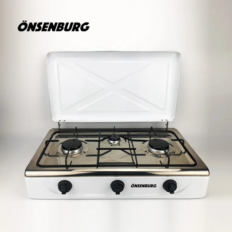 3 Burner portable stainless steel LPG gas stove