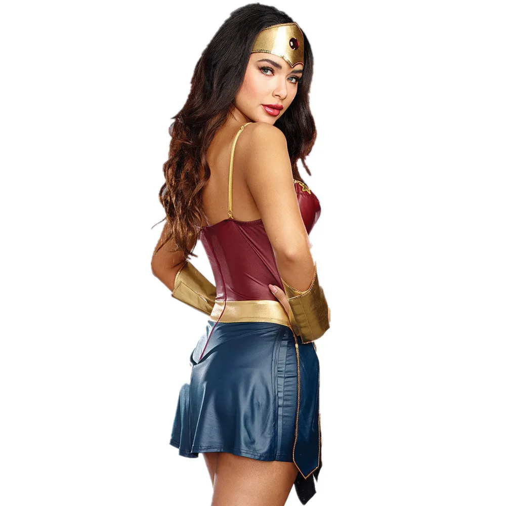 Halloween Costume COSPLAY Adult Wonder Woman Stage Outfit Sexy Superhero Suit In Stock