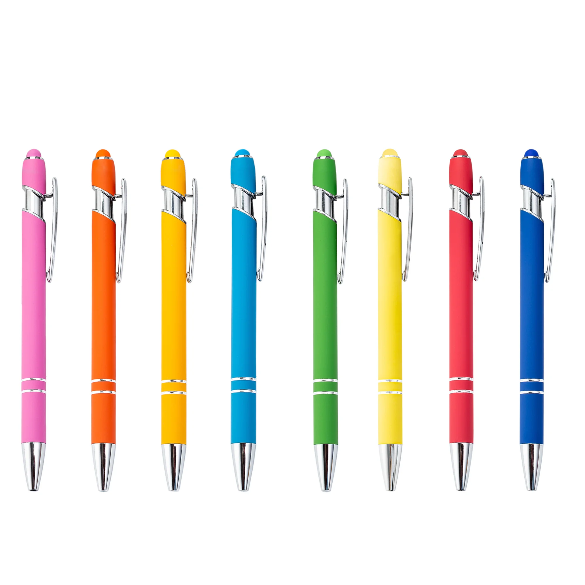 Business Gifts Metal Ballpoint Pen With Custom Logo Multi-Colored Aluminum Touch Stylus Ball Pen