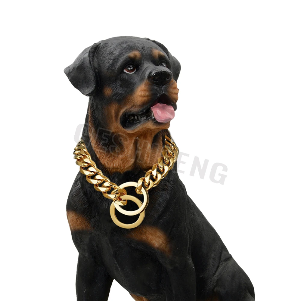 Luxury Gold Collars Big Dog Chains Pet Hip Hop Leads Kit pet accessories Choke Necklace Collar Leash