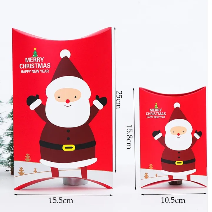 Custom Christmas Happy new year pillow shape socks gift paper boxes