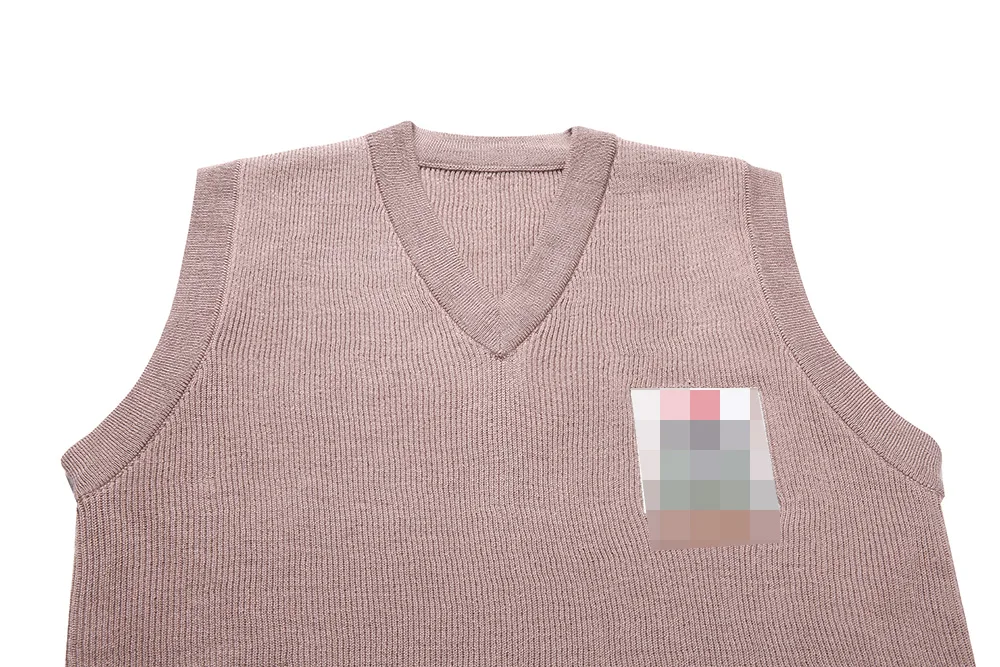 XINXING Pink Wool Knitted Vneck Tactical Jumper Man V-Neck Sleeveless Combat Keep Warm Wool Vest Winter Sweater