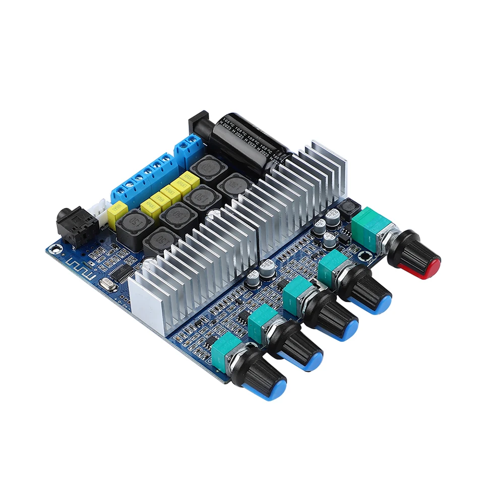 TPA3116 Subwoofer Amplifier Board 2.1 Channel High Power Blue.tooth 5.0 Audio Amplifier Board DC12V-24V 2*50W+100W
