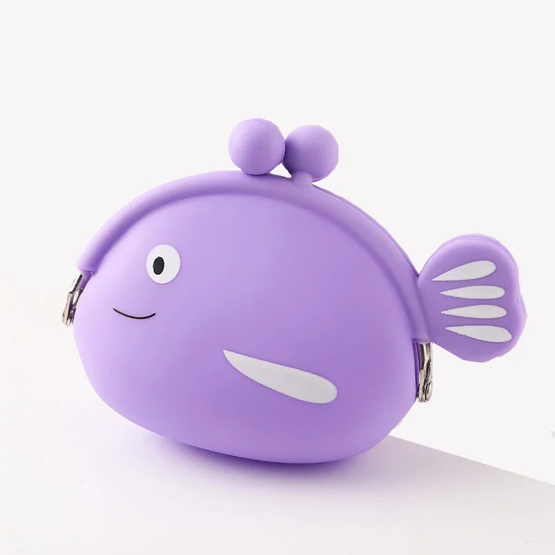 Cute Animal Silicone Coin Purse Portable Data Cable Headphones Storage Bag Coin Pouch for Kids Girls