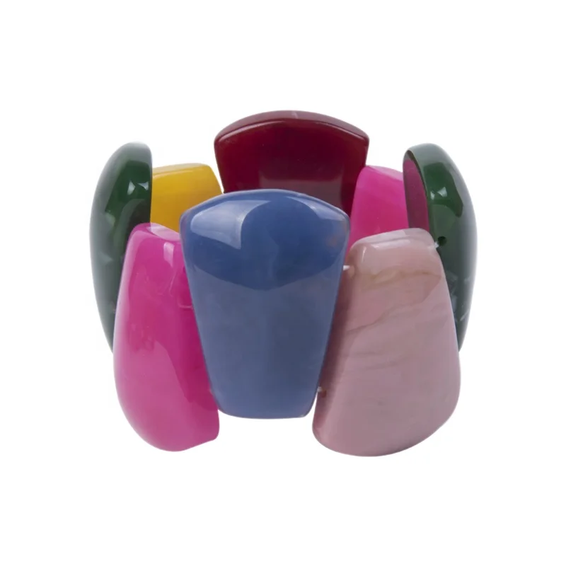 Summer Season Trending Style Stretch Bracelet Jade Colour Stretch Resin Bracelet