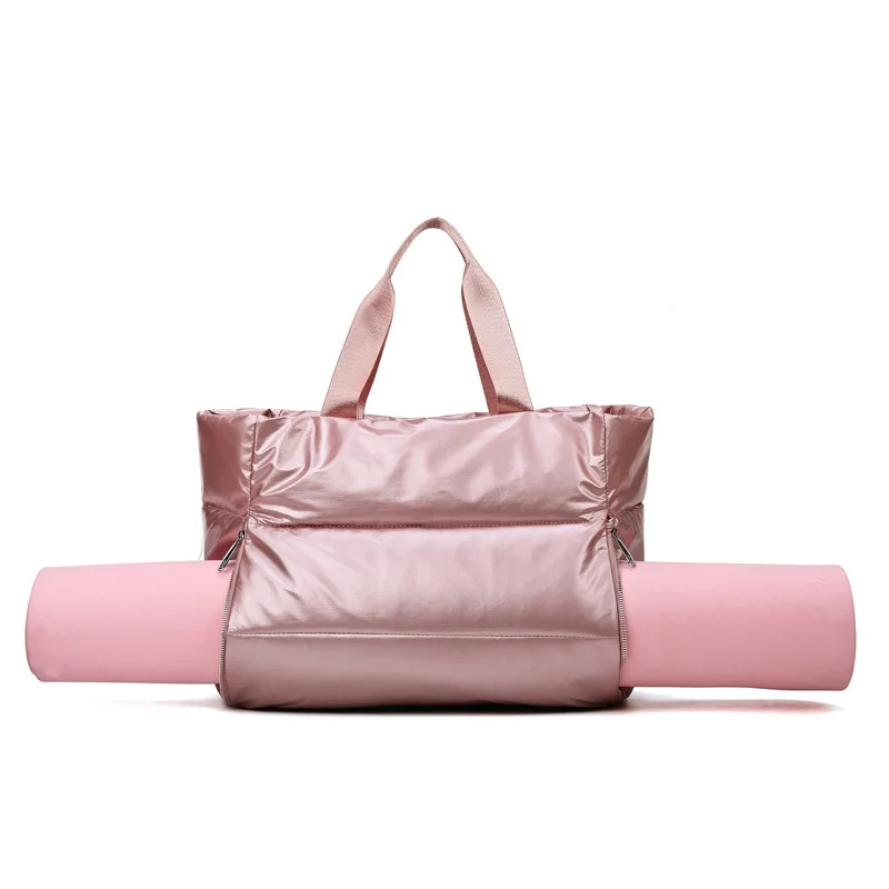 women girls hot sale PORTABLE  yoga mat bag sport waterproof puffer tote bag ladies handbag purse