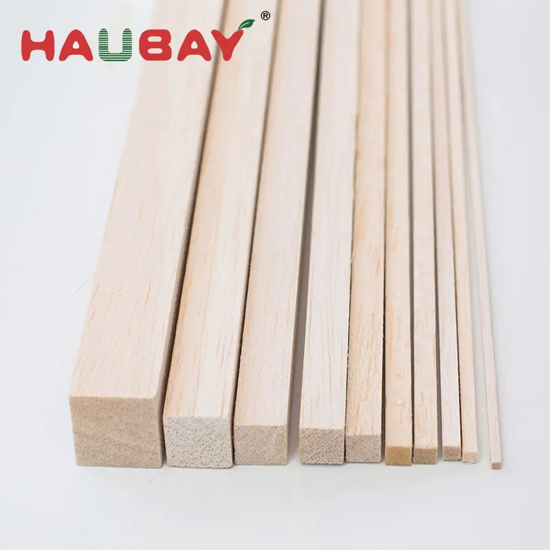 Китай 300 мм 6 мм 1 5 мм древесина бальса 100 мм Материалы для древесины хобби импортер толстые палочки полосы для моделирования