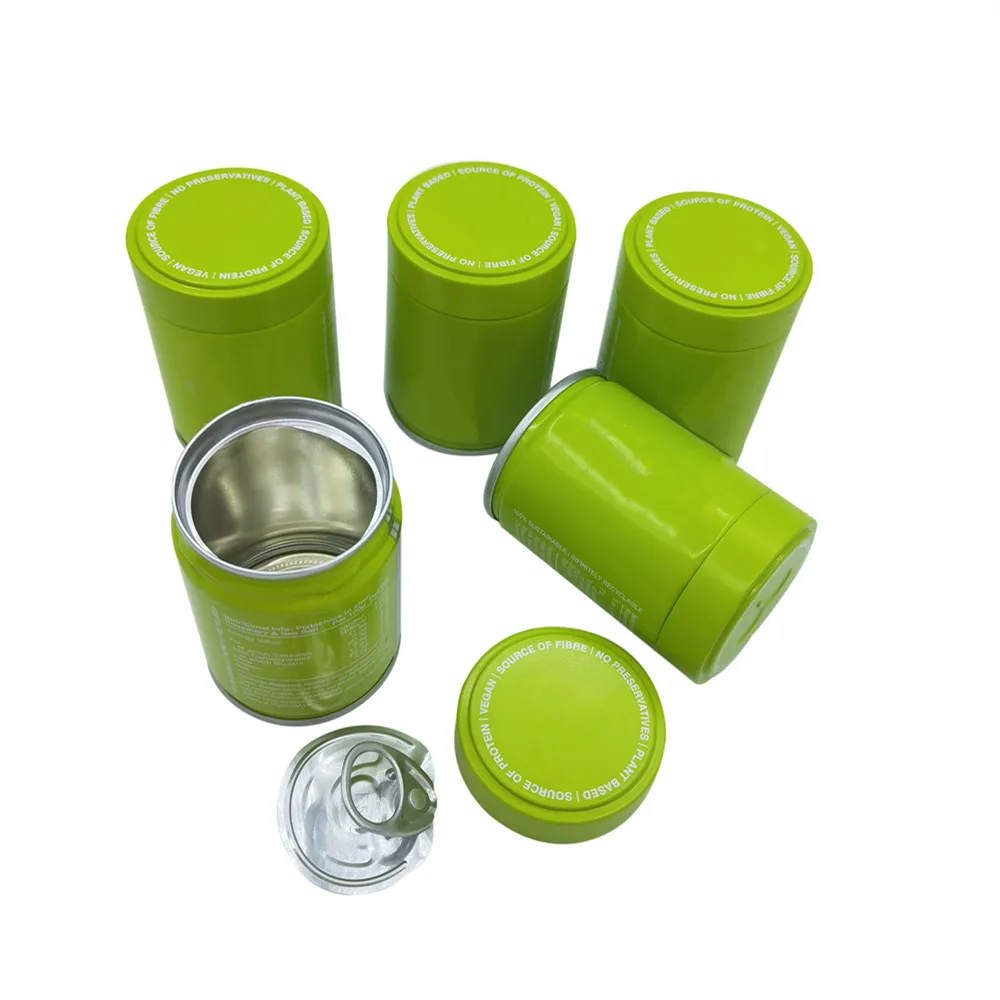 Wholesale custom sealed food packaging tin can food packaging welded tin boxes coffee bean tea pull ring tin can