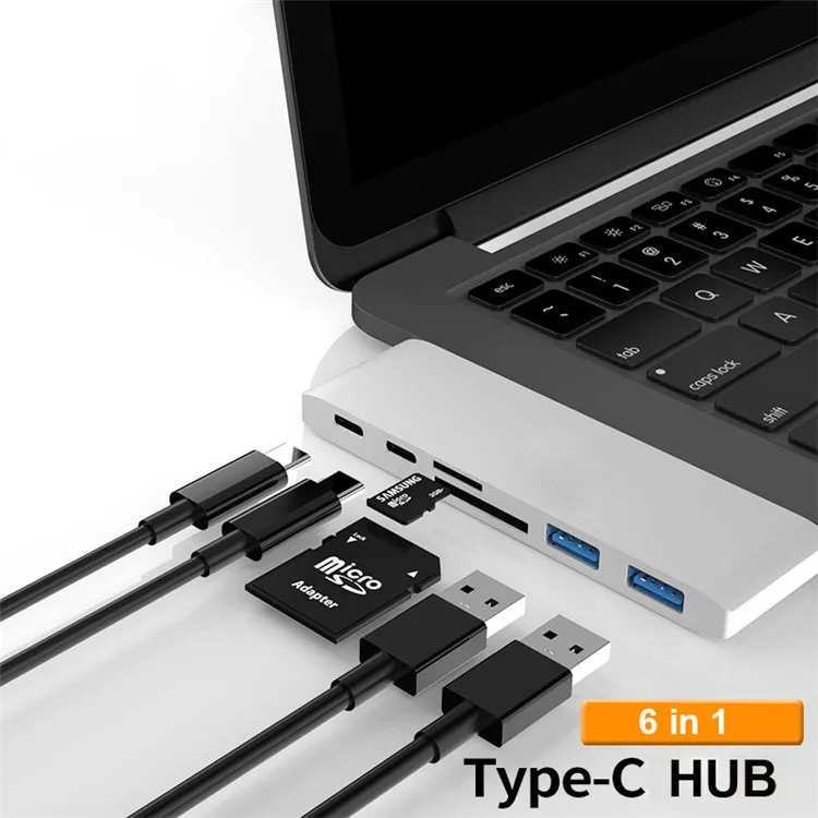 USB 3 1 Type-C концентратор TF/SD кардридер USB-C PD C 40 Гбит/с данных 6 в Алюминиевый Тип адаптер для