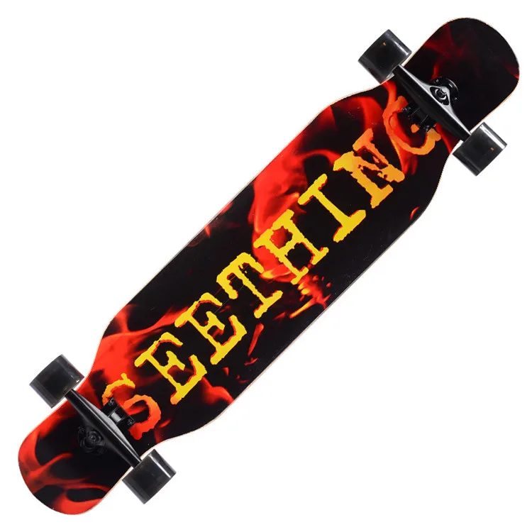 OEM 42inch Cruiser Skate Board Double Kick Land Surfskate Canadian Maple Wood Bridge Skate Board Longboard Skateboard
