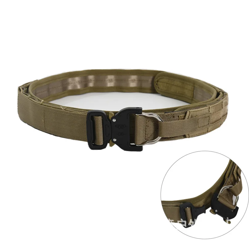 Tactical Molle Belt With Buckle Heavy Duty EDC for Men Rigger Double belt system