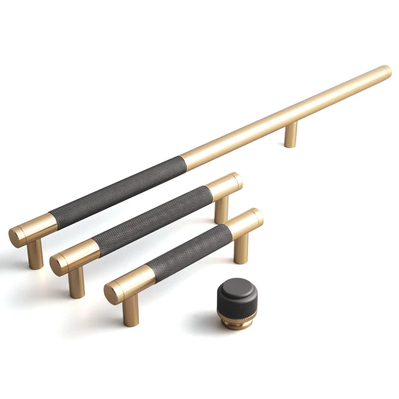 Oukali New Design Aluminum Alloy Hardware Door Handle Cabinet Knob Wardrobe Kitchen Cupboard Pull Dresser Handles Knobs