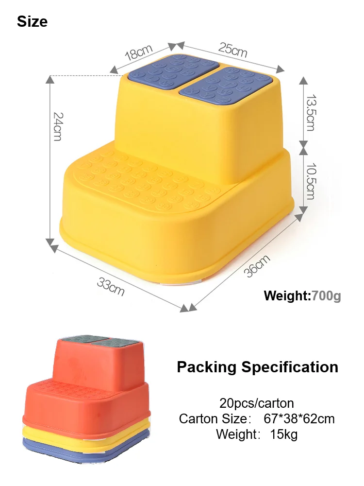 
2 Step Kids Step Stool Toddler Safety Steps for Bathroom, Kitchen and Toilet Potty Training 