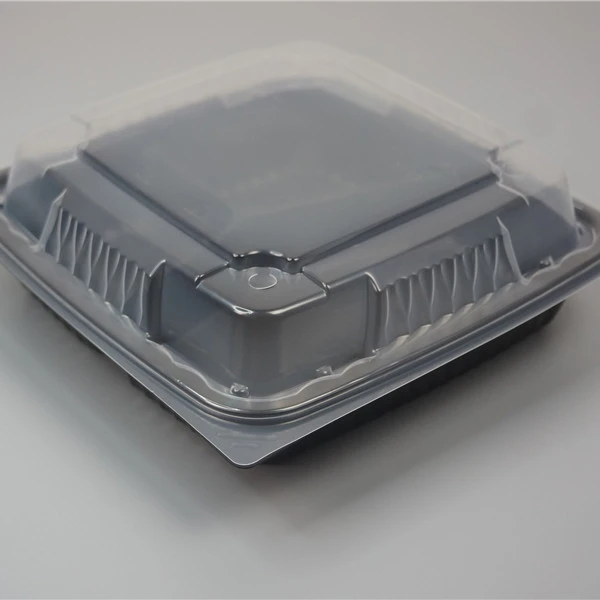 Герметичный одноразовый контейнер для еды с 3 отделениями в блистере 9 дюймов