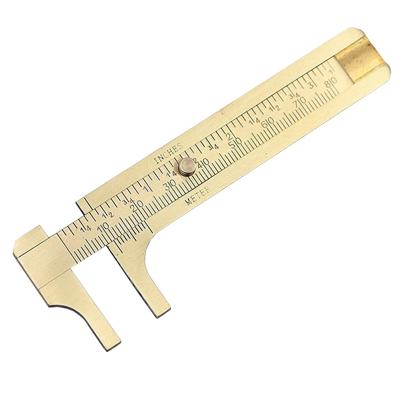 Good Quality Jeweler Portable Diamond Jewelry Measuring Tool 80mm Mini Brass Sliding Vernier Caliper Gauge
