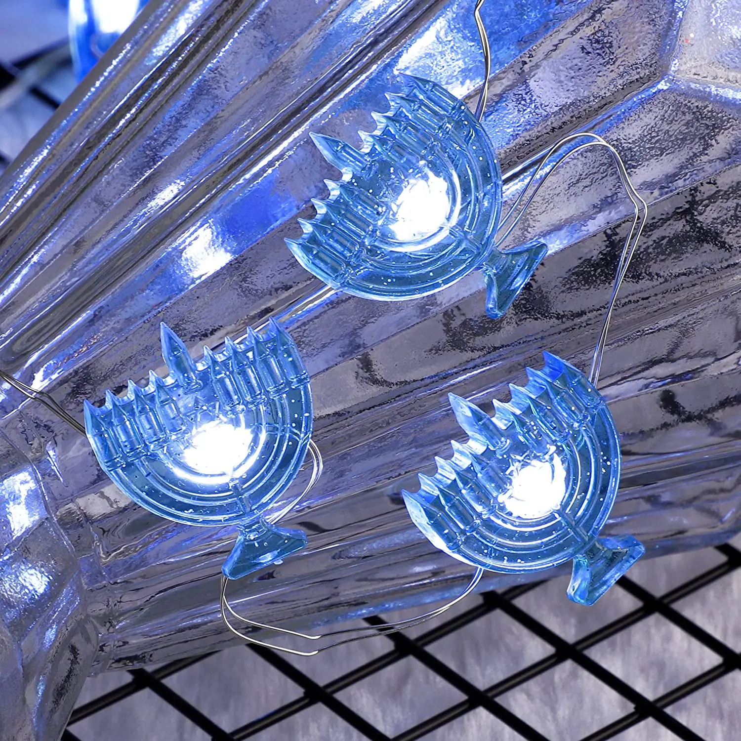 Nicro Night Light Festival Lamp Chanukah Decorative Electric LED String Twinkle Light Hanukkah Menorah Jewish Bedroom Decoration