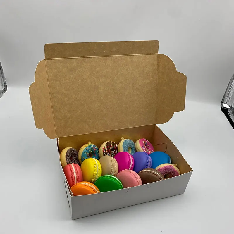 New Style Folding White Kraft Cake Box