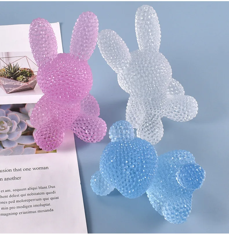  C-0139 Bling медведь формы Пасхальный кролик DIY Эпоксидной Смолы 3D животная