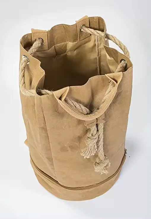 Washable Kraft Paper Backpack Drawstring Bag Waterproof Paper Daypack Large Compartment power rangers backpack Drawstring Bag