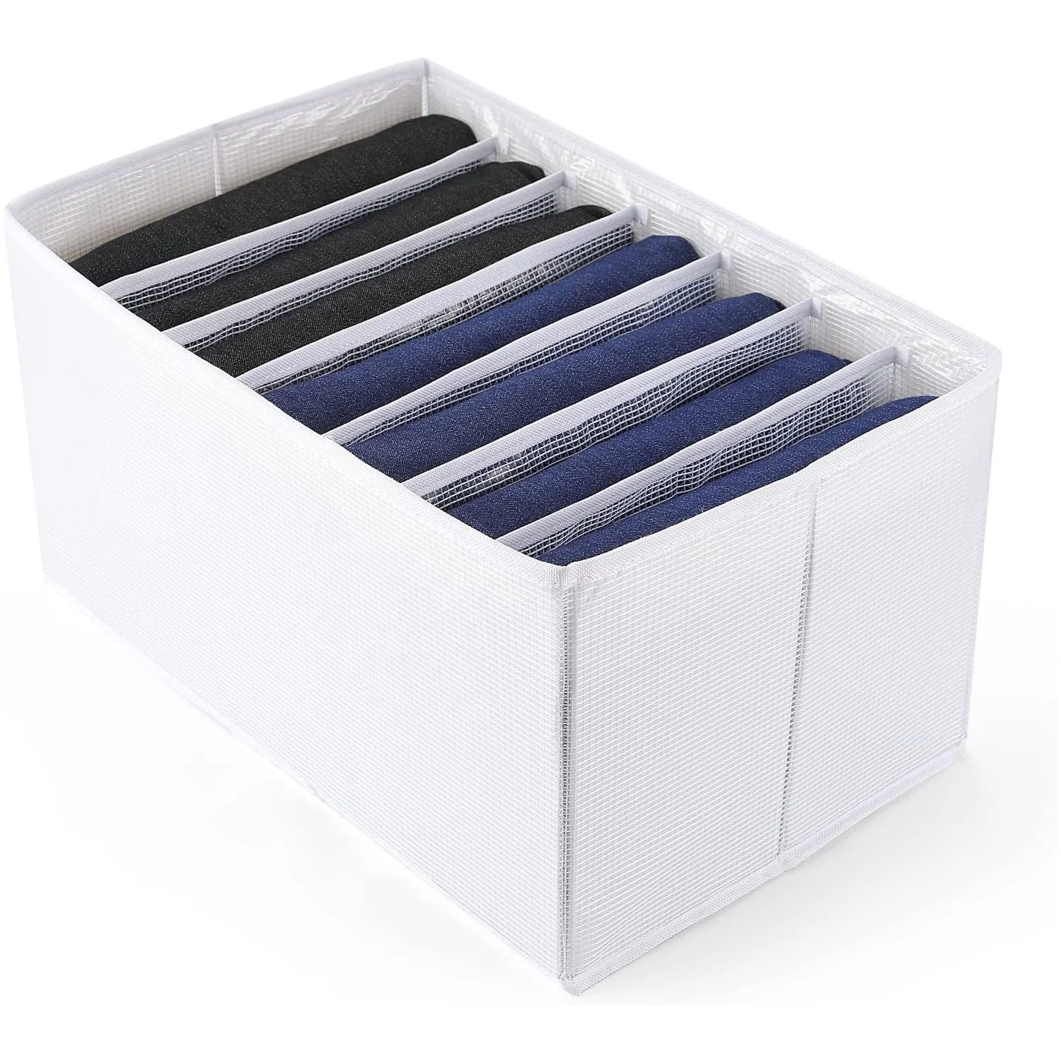 Foldable 7 Grids Thicken Closet Drawer Divider Organizer Jeans Leggings T-shirt Storage Box
