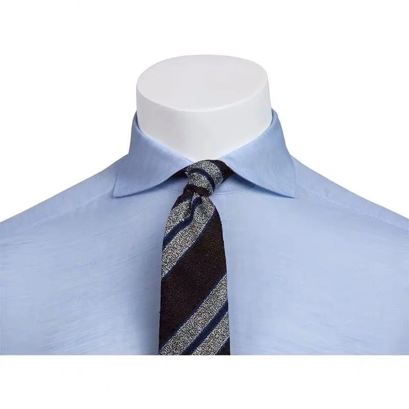 OEM MTM сшитой на заказ с длинным рукавом в клетку хлопчатобумажные мужские рубашки свободного покроя полосатый Формальные смокинг рубашки для мужчин