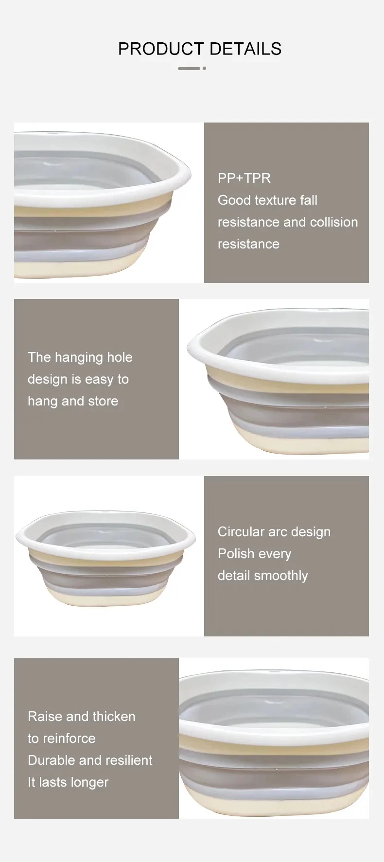 Home Kitchen Large Collapsible Foldable Pop Up Plastic Basket Folding Storage Laundry Basket