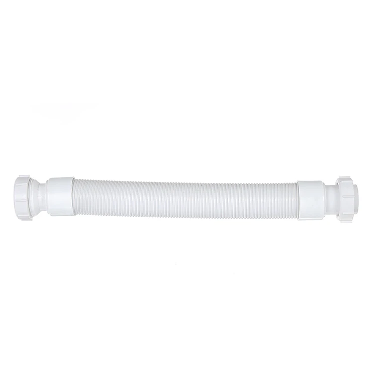 Hot Sale White Plastic Hard Floor Drain Core Water Corrugated Kitchen Sink Drain Pipe