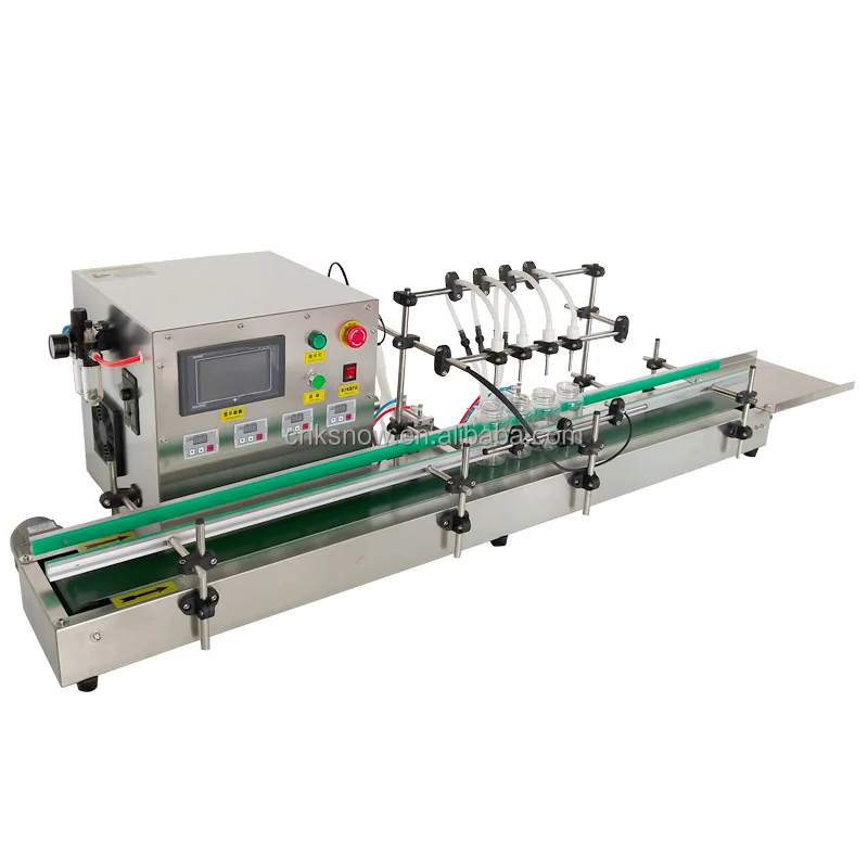 high speed 4 nozzles small mini bottle liquid semi-auto liquid filling machine