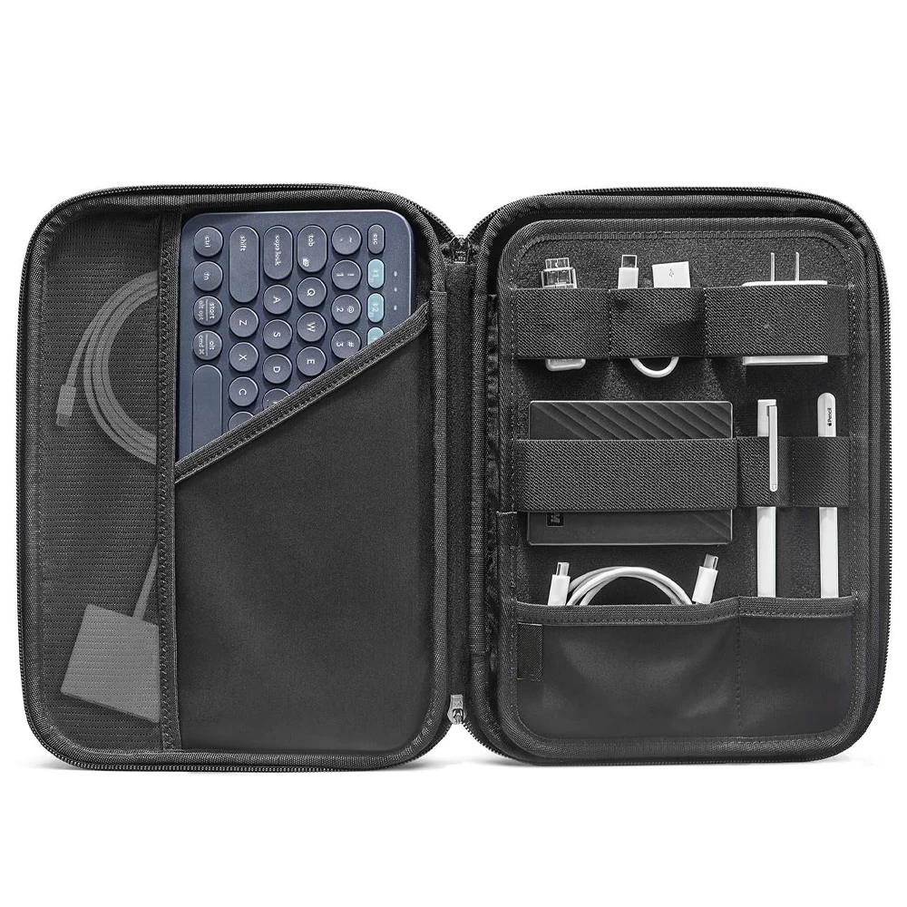 Hard Tablet Sleeve Case for Ipad Protective Portfolio Organizer Bag for Surface Pro 9/8/X/7/6/5, Pens, Cables, Electronics