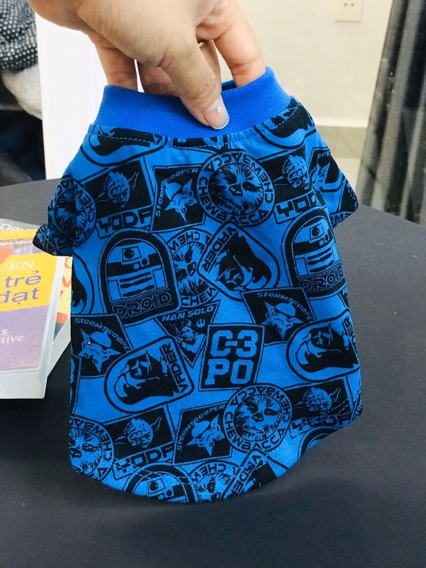  Модная футболка синего цвета надев на Хэллоуин для домашних животных от Neo Pet Fashion VietNam