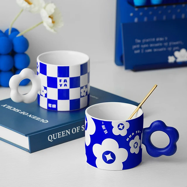 Light luxury mug gift box country tide ceramic mug creative personality trend porcelain office water mug