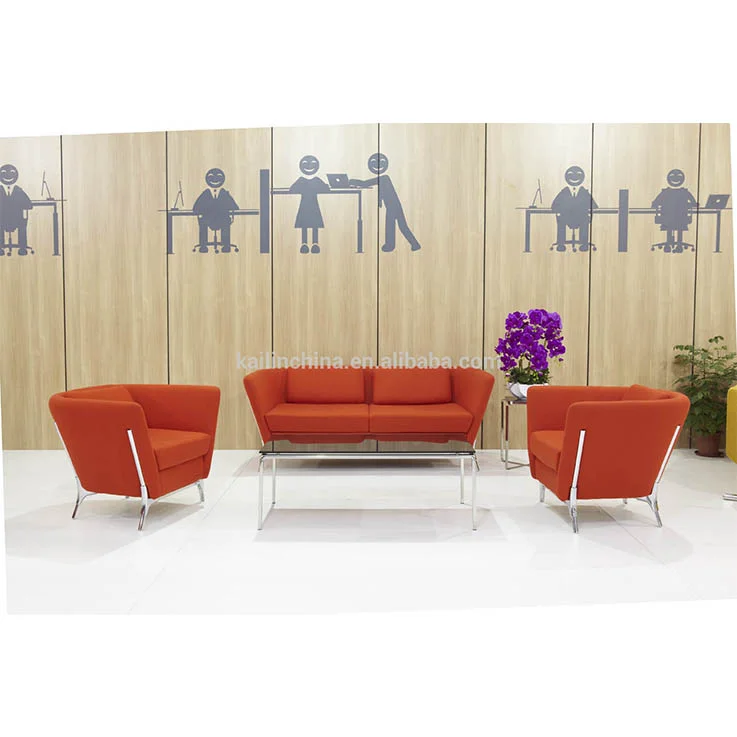 Factory directly sell office furniture trade assurance fabric office sofa set waiting area small office leisure couch