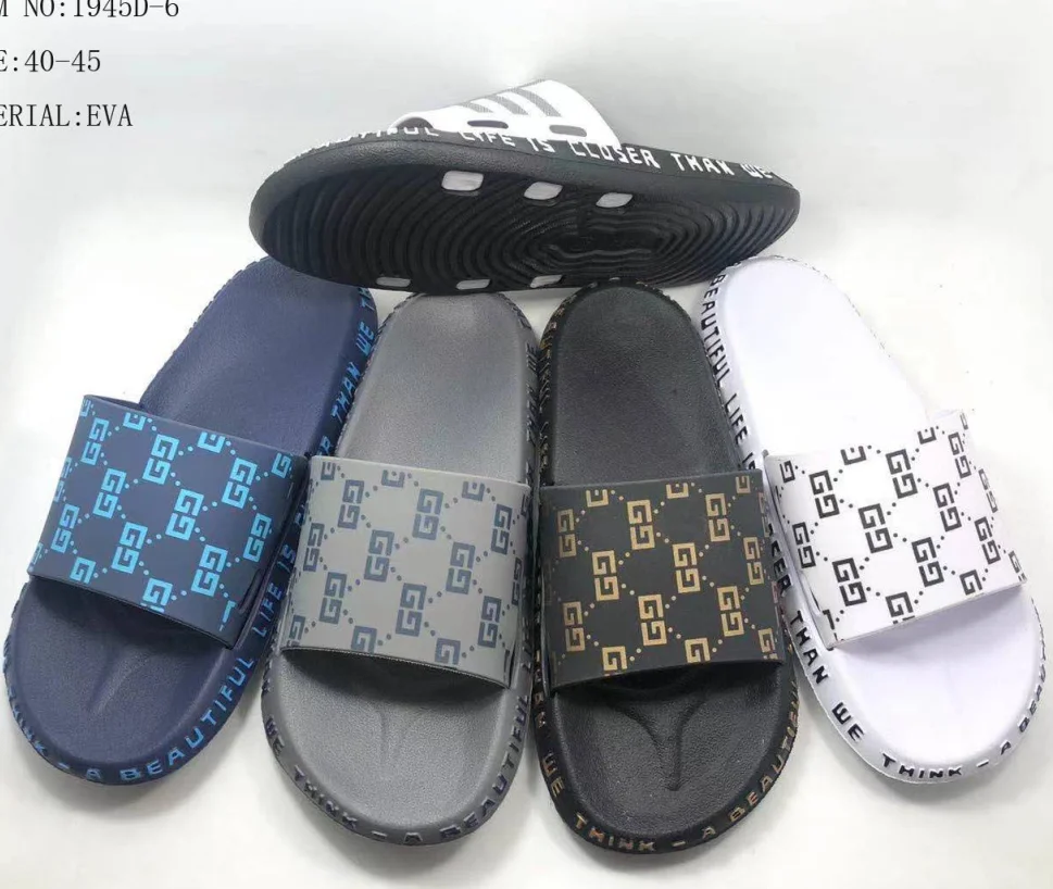 China Cheap Sandals Men Slippers,Custom Printed Summer Slippers  ,Wholesale Fashion Custom Slippers men