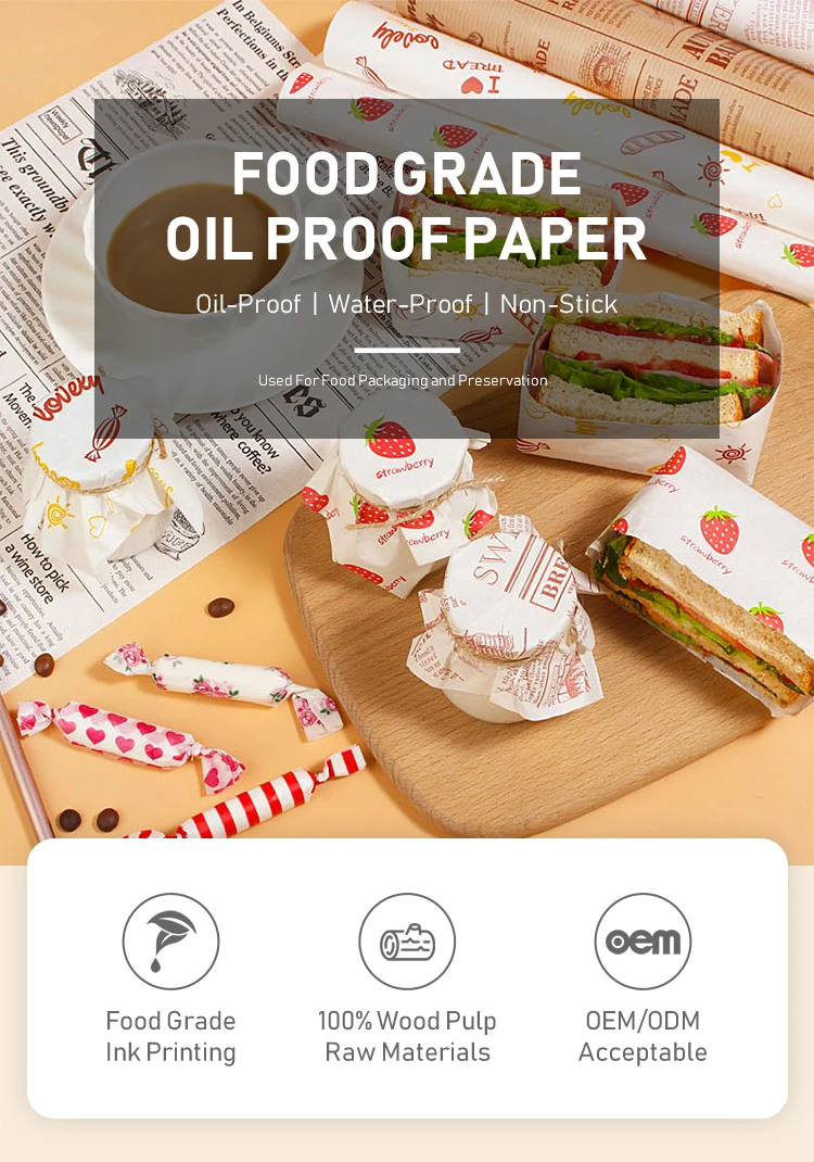 Food Packaging Greaseproof Paper