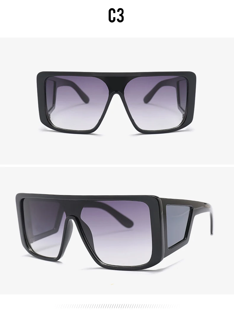 TENYARN fashion plastic gradient UV 400 fashion oversized trendy women shades sun glasses sunglasses 