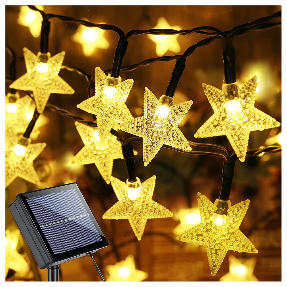 8 Modes Waterproof Festival Decoration Garden Outdoor 15M 100LED Solar Star String Lights