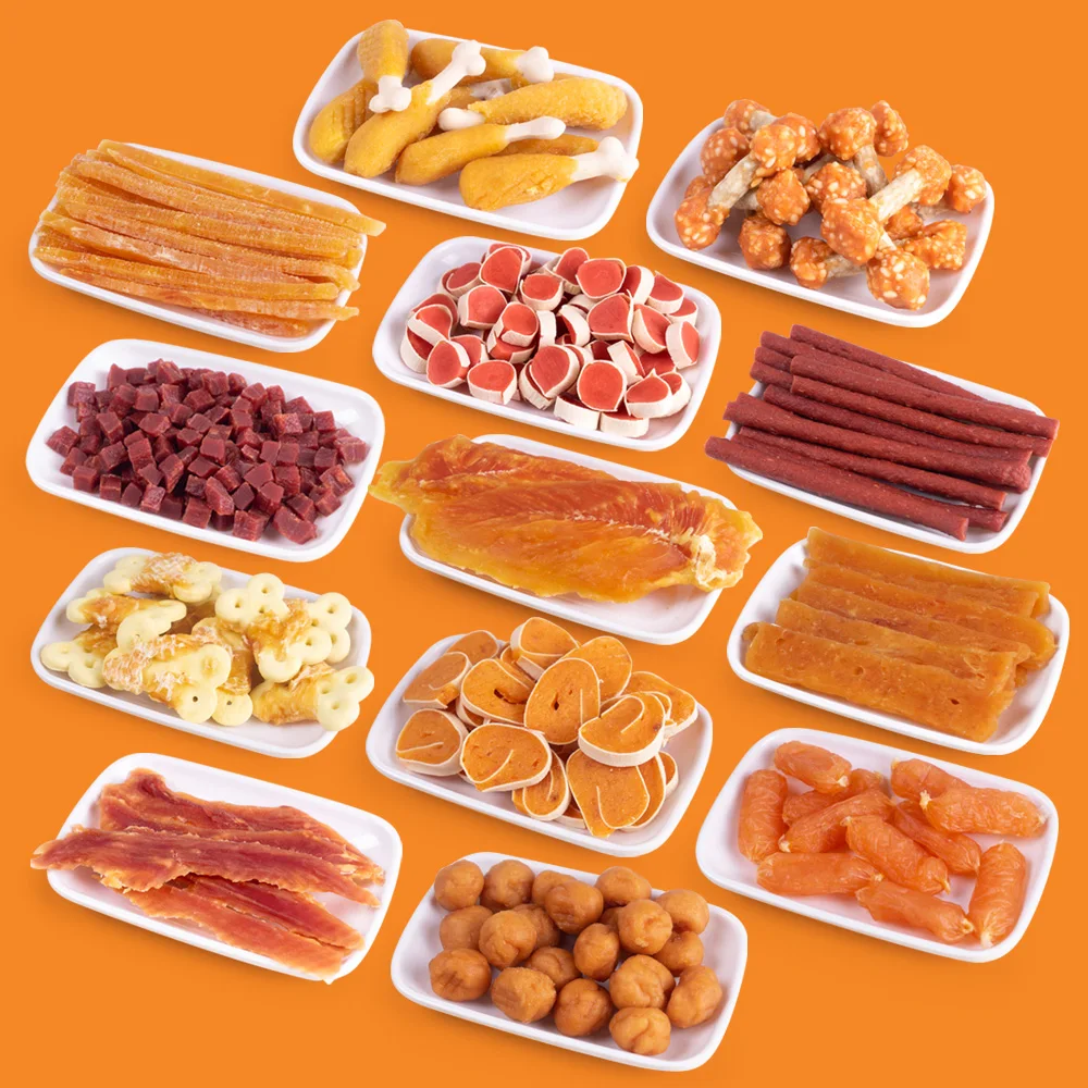 Factory price puppy snacks bone shape biscuit dog chews treats puppy bone chew hot sale on line(100g)