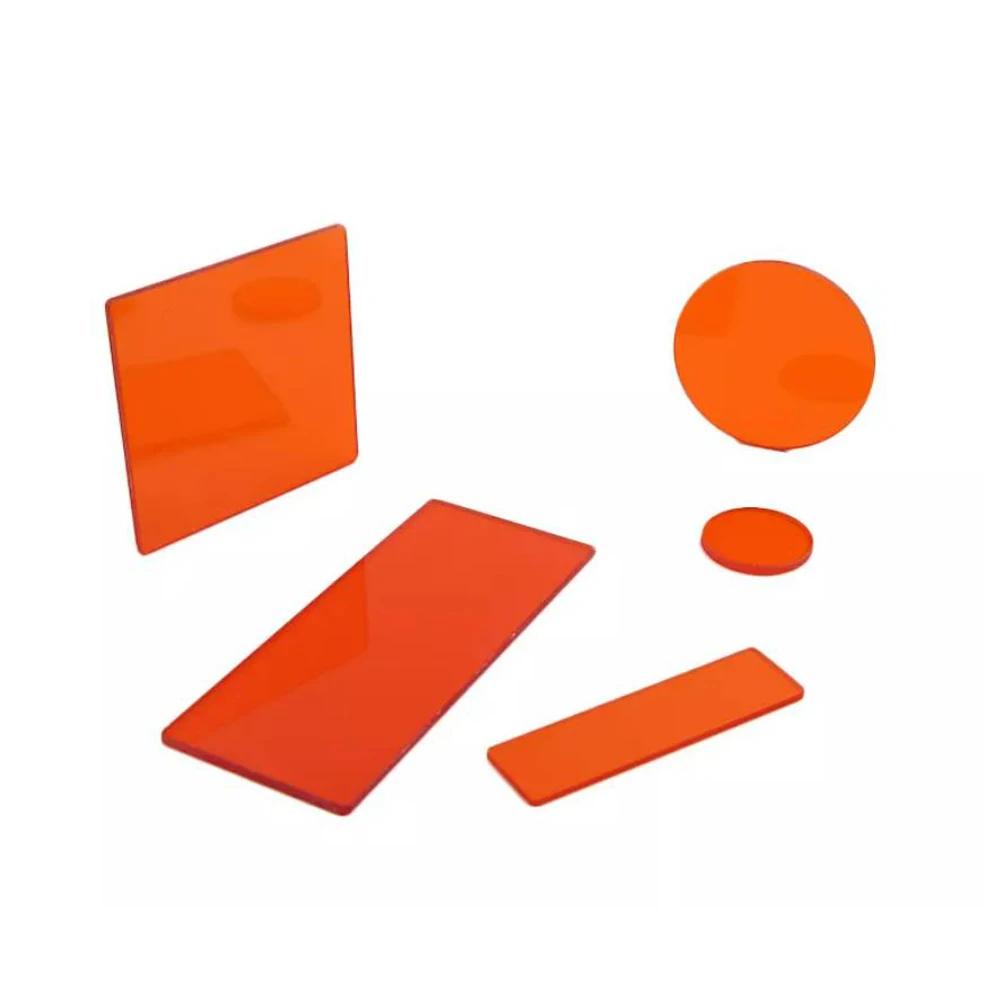 Оптические фильтры CB550 CB535 GG530 оранжевого и желтого цвета на заказ, оконное стекло