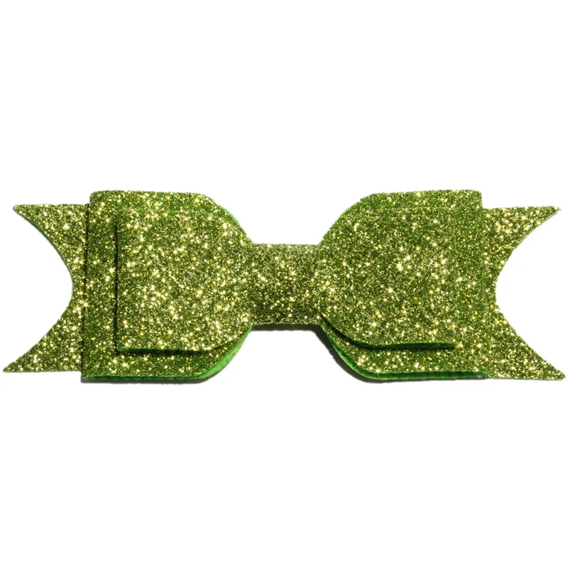 50PCS/Bag Newborn Three Layers Glitter Gold Powder Hair Bows for Hair Clips Handmade Shiny Hairbows for Girls Hair Accessories