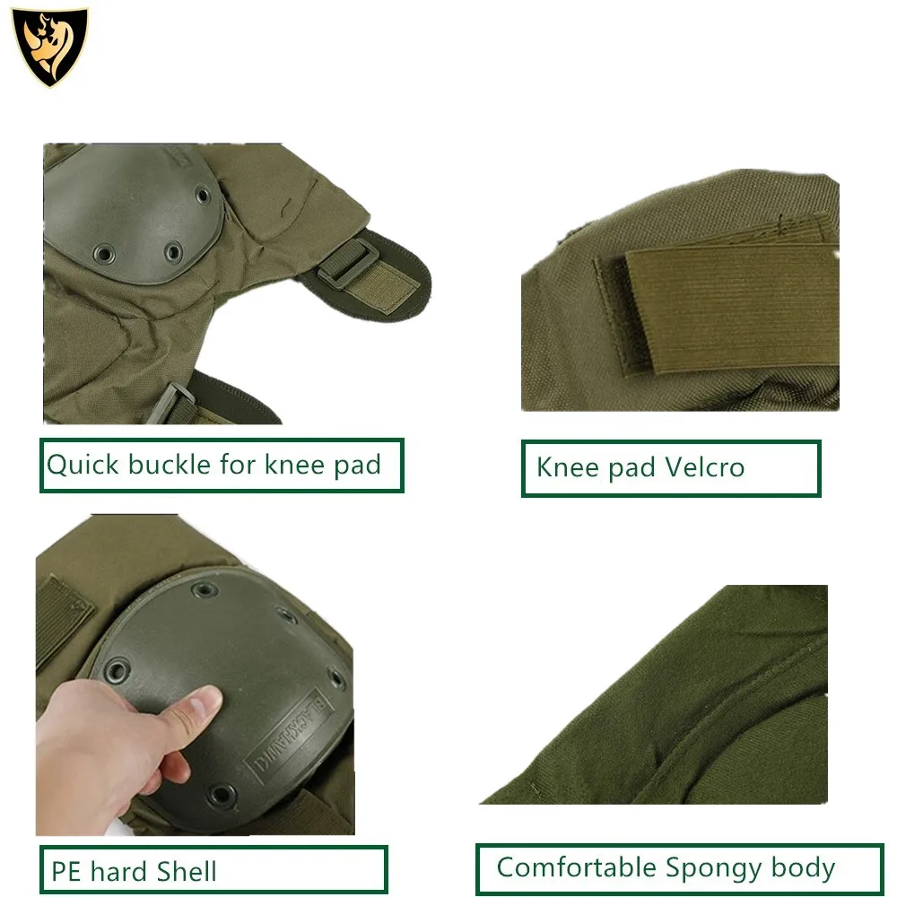 Tactical combat elbow knee pads set