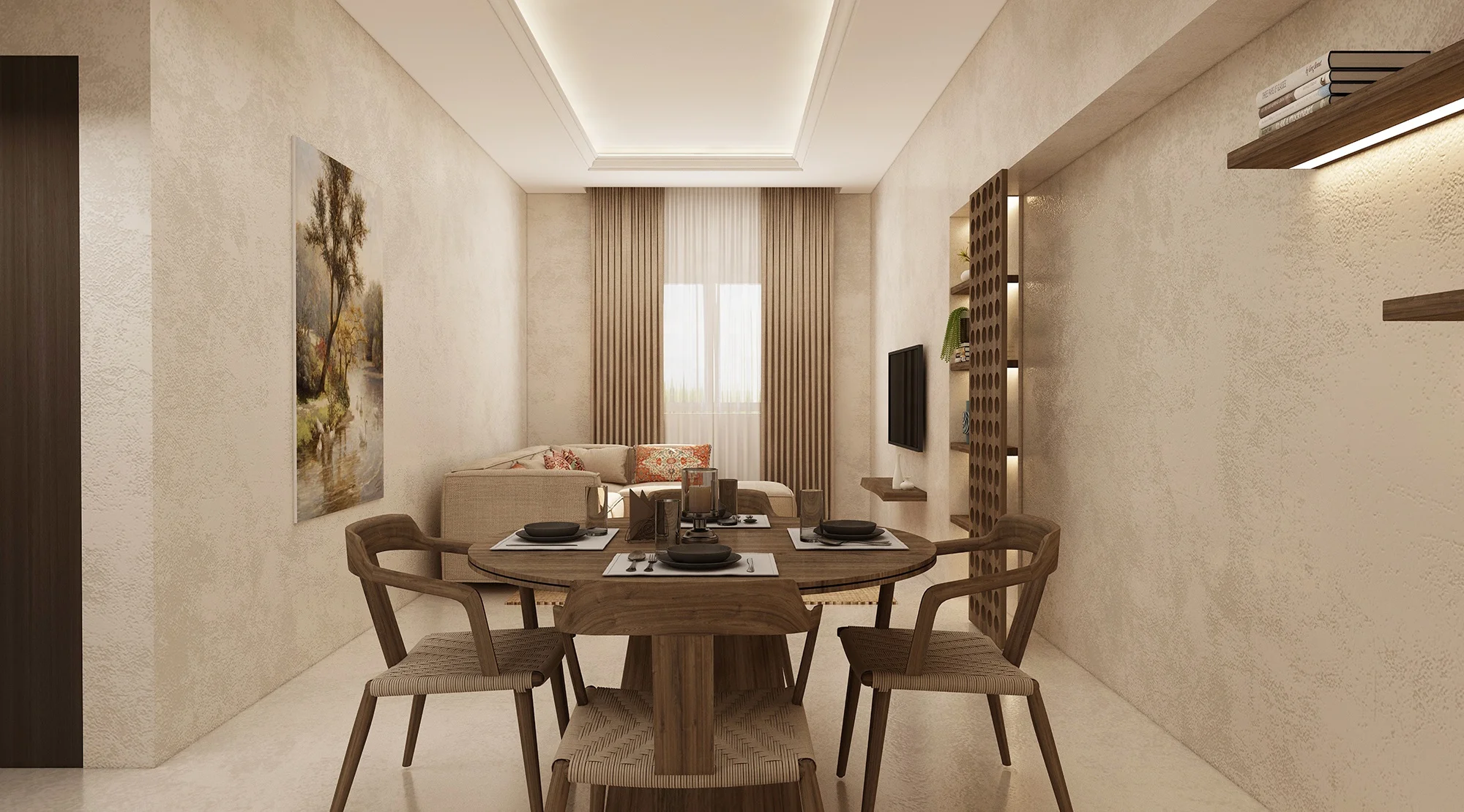 Custom Made Luxury Wooden TV Cabinet With Storage Standard Hotel Bedroom Living Room Furniture