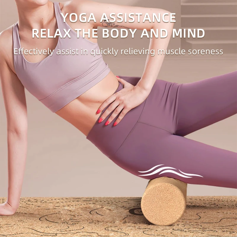 New arrival high Quality  yoga muscle massage set comfortable cork yoga block foam roller and massage ball
