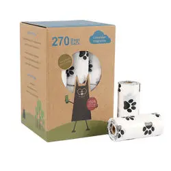 Eco-Friendly Compostable Degradable Dog Poop Bag Waste Bag Pet Cleaning Bag 18 Rolls Per Box Lavender Scented