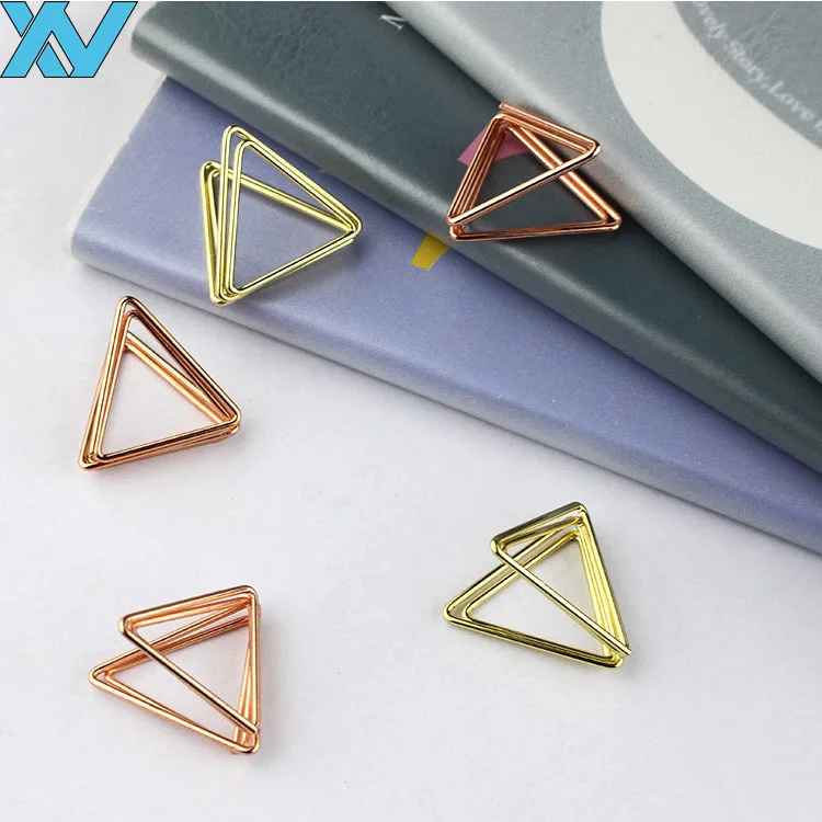 equilateral triangle shape planner paper clips metal triangle memo clips