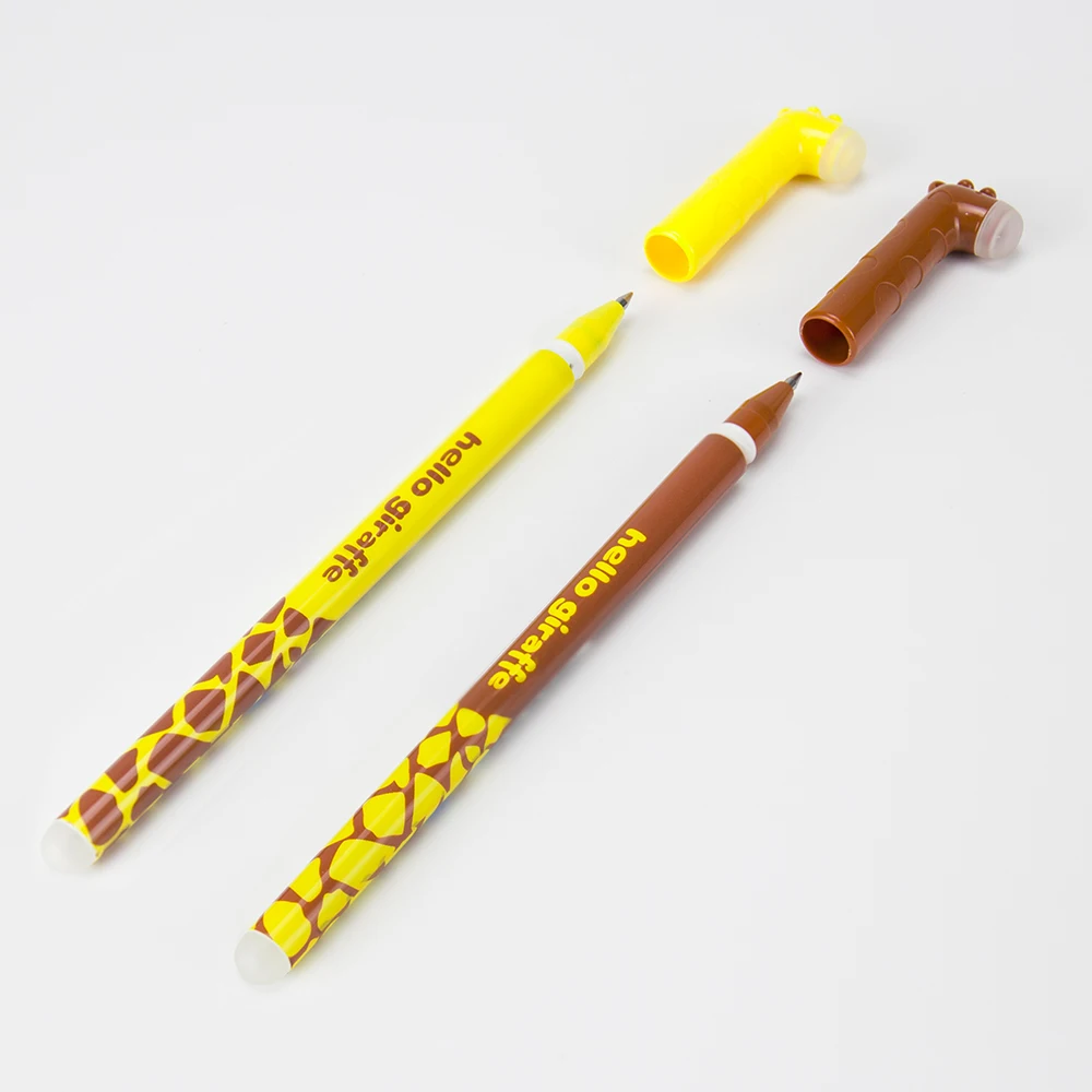 M & G Cute Giraffe Design Easy Correction 0.5mm Bullet Tip Erasable Gel Pen Smooth Writing Crystal Blue Ink Student Writing Pens